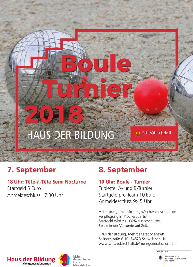 Triplette-Turnier @ Schwäbisch Hall | Schwäbisch Hall | Baden-Württemberg | Deutschland